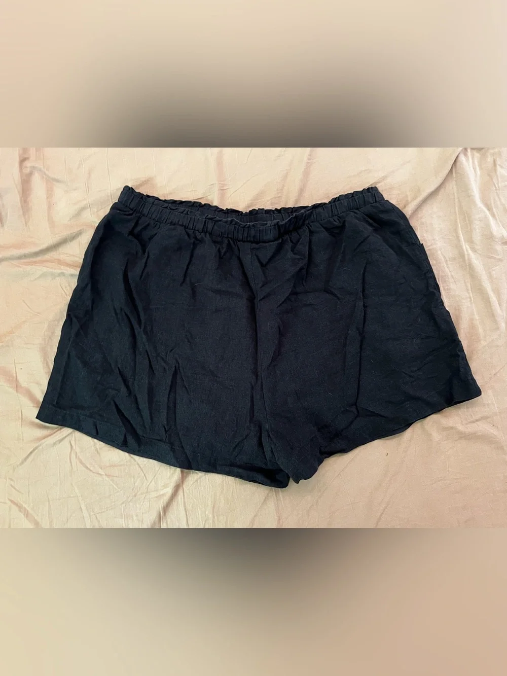 Forever 21 Black High-Waist Casual Drawstring Shorts